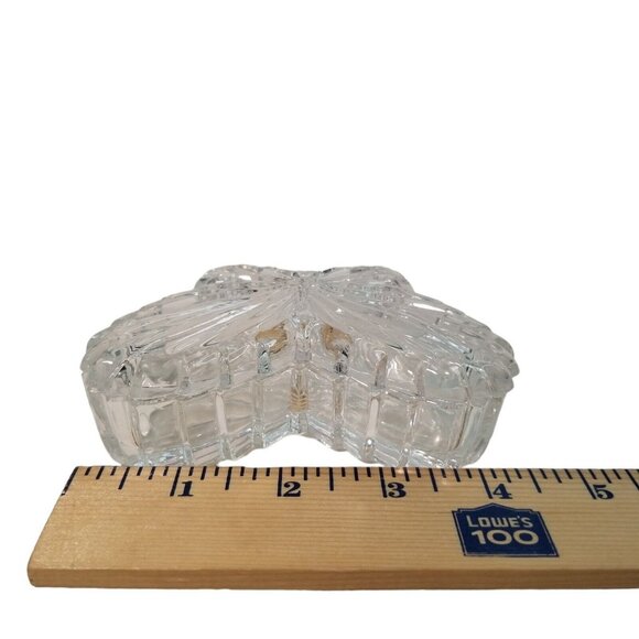 Crystal Butterfly Trinket Box Dish Nachtmann 24% Lead Bleikristall Germany VTG - Picture 12 of 12